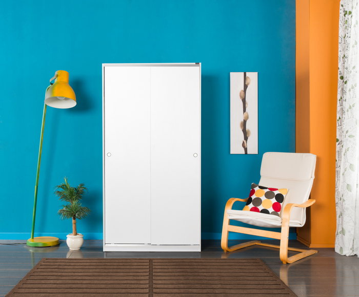 Hanah Home Armario de Puertas Correderas Blanco Hanah Home Armario de Puertas Correderas Blanco